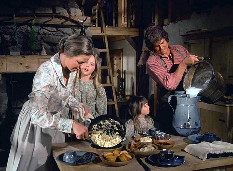 Image result for the little house on the prairie caroline in the kitchen