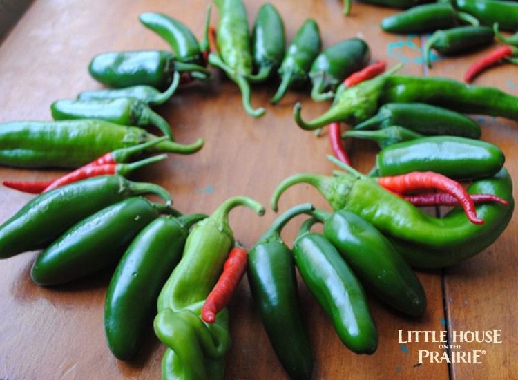 Shaping the Pepper Wreath