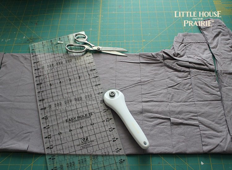 Cut fabric strips from your shirt