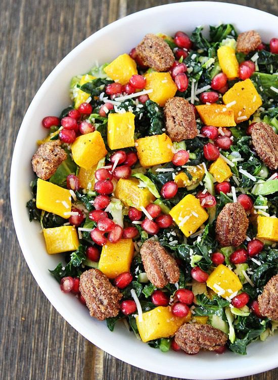 Kale with Butternut and Pomegranate Salad Recipe