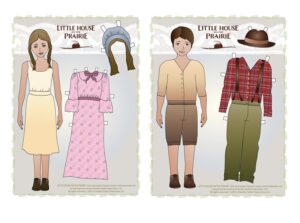Paper boy and Paper Girl free printable inspired by Little House on the Prairie
