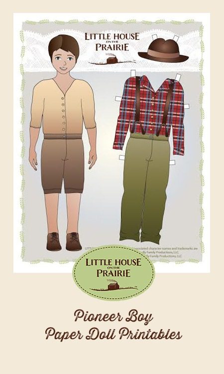 Pioneer Girl And Pioneer Boy Paper Doll Printables Little House On The Prairie
