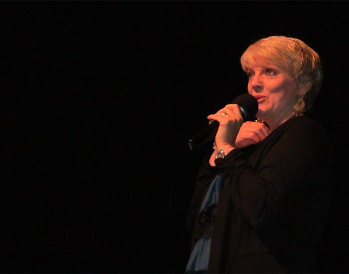 Alison "Nellie Oleson" Arngrim performs at LauraPalooza 2012.