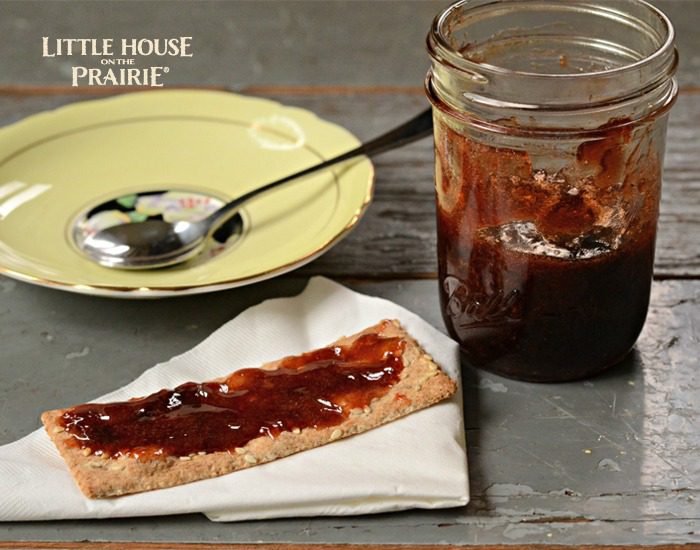 Plum Preserves on Cracker - Love this old-fashioned Little House on the Prairie recipe!