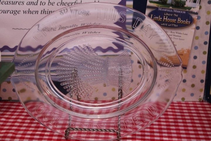 Laura Ingalls Wilder's glass bread plate.