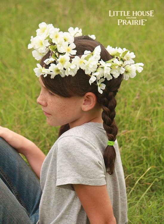 Country-style floral hair wreaths.