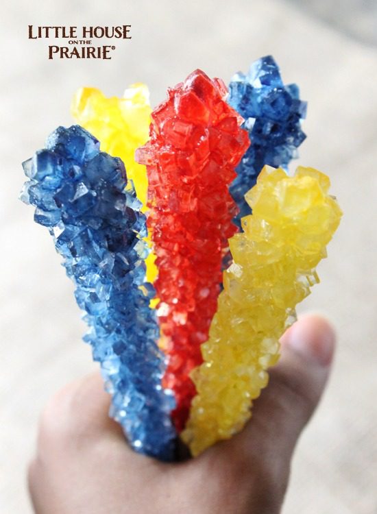Bright rock candy sticks are easy to make yourself!