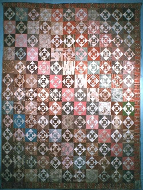 An example of a quilt made with fabrics that were naturally dyed | Quilting with Laura Ingalls Wilder