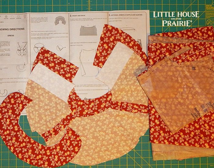 Cutting the pieces of your Prairie Dresses according to the pattern.