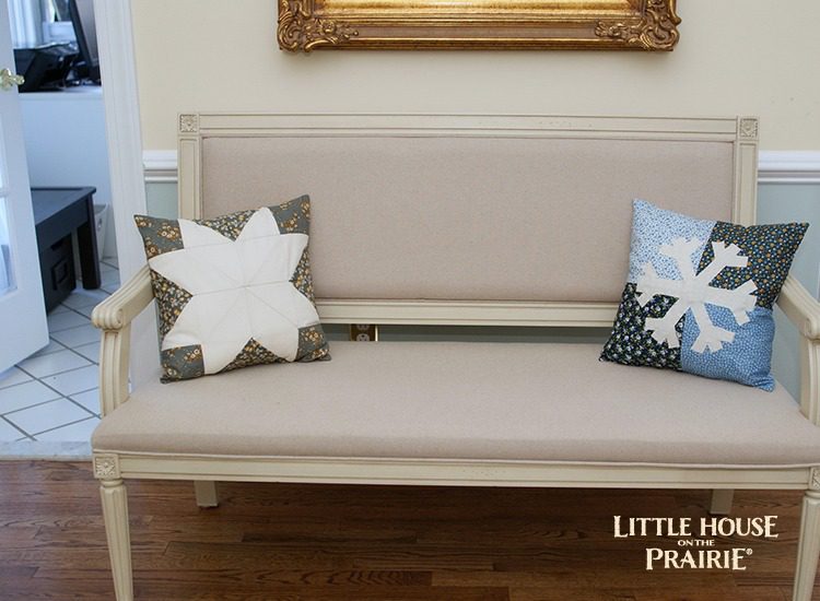 Snowflake Appliqué Pillow - The perfect winter home decor project that will last you all winter long!