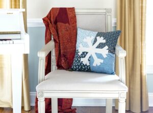 Winter Snowflake Applique Pillow How-To Featured