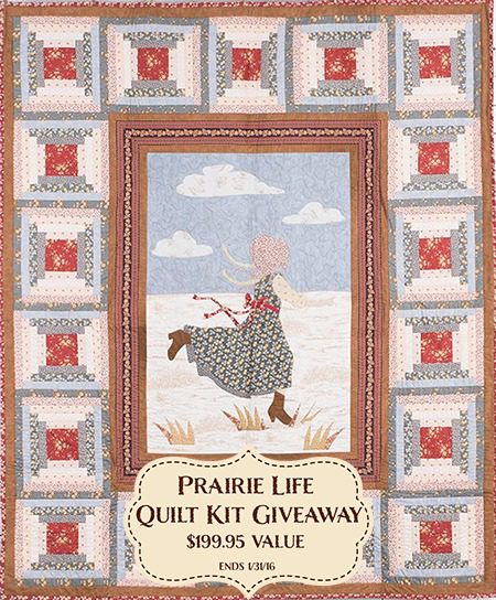 Little House on the Prairie Quilt Kit Giveaway - Win this gorgeous Prairie Life Quilt Kit!
