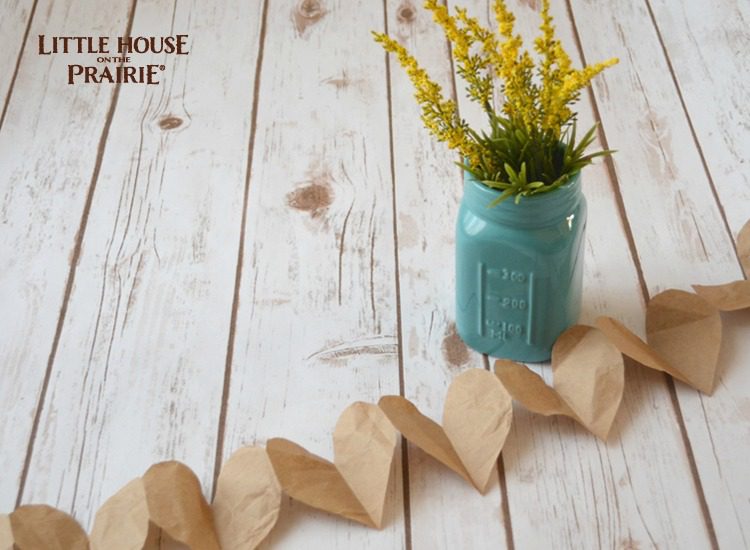 Little House on the Prairie inspired paper heart garlands. See the star variation too!