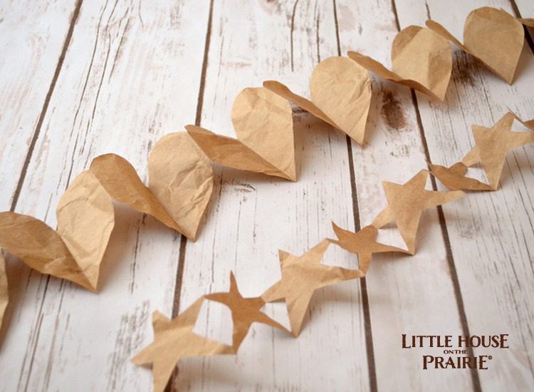 Paper garlands inspired by Little House on the Prairie