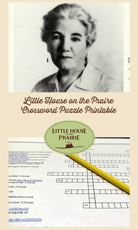 Little House on the Prairie Crossword Puzzle Printable