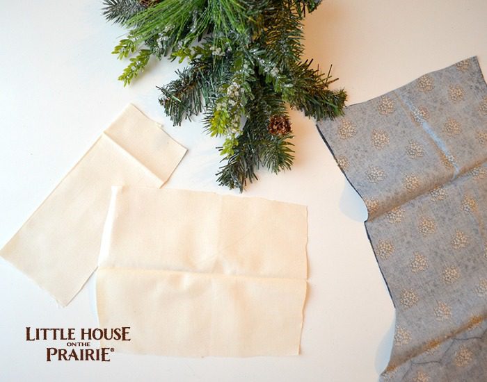 Cutting the tags for your Little House on the Prairie Stocking