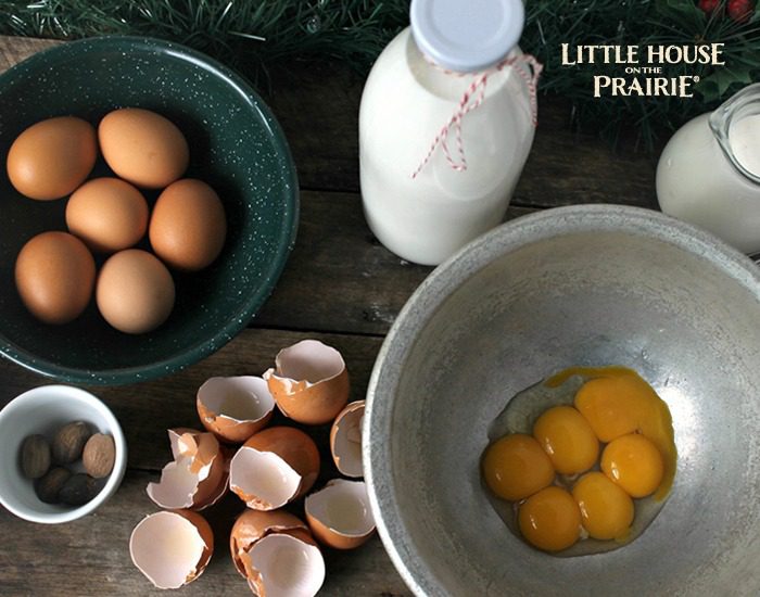 Eggnog Recipe Eggs in Two Bowls
